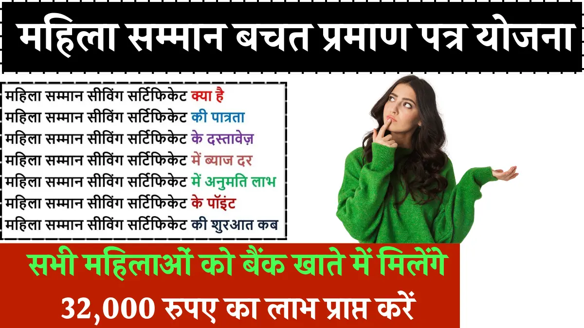 Mahila Samman Bachat Patra Yojana 2024